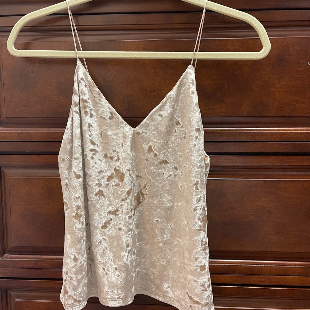 Gold velvet top